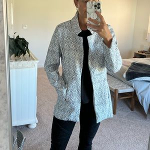 Blazer jacket with black/white pattern